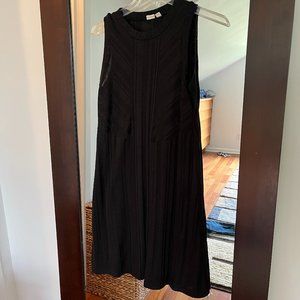 Black mockneck tank dress